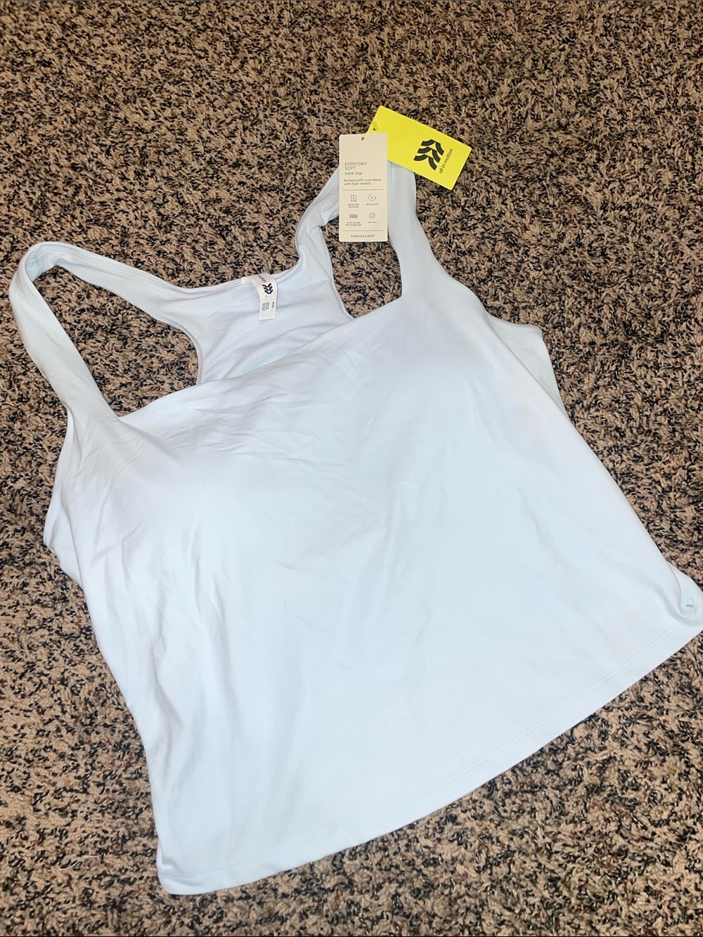 Women's Light Blue Racerback Square Neck Tank Top Plus Size XXL NWT